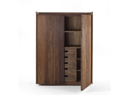 Solid wood highboard with drawers