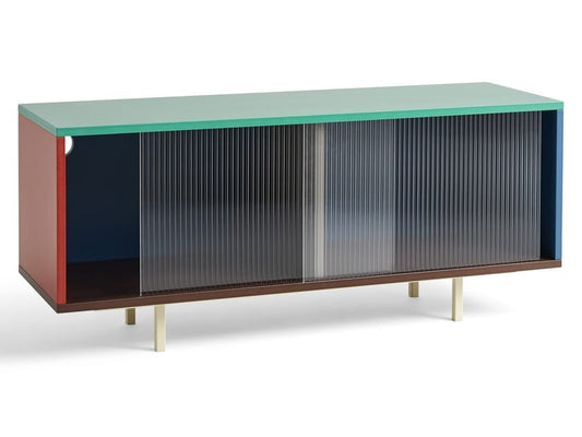 MDF TV cabinet with sliding doors
