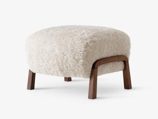 Upholstered fabric footstool
