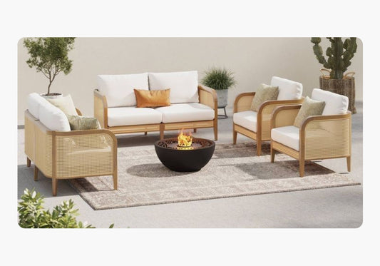 Cane Sofa Set CSS-27