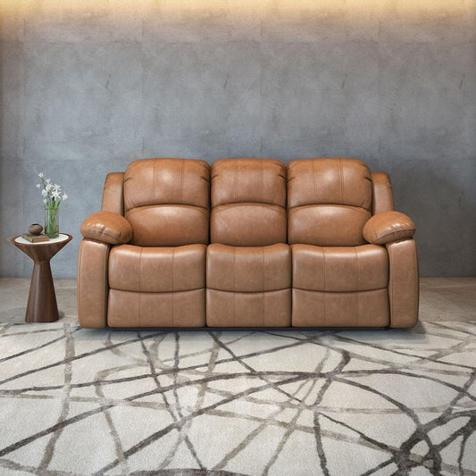 Marco Nappa Aire Leather 3 Seater Manual Reclining Sofa