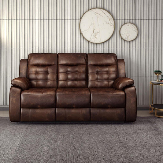 Hemingway Nappa Aire Leather 3 Seater Manual Reclining Sofa