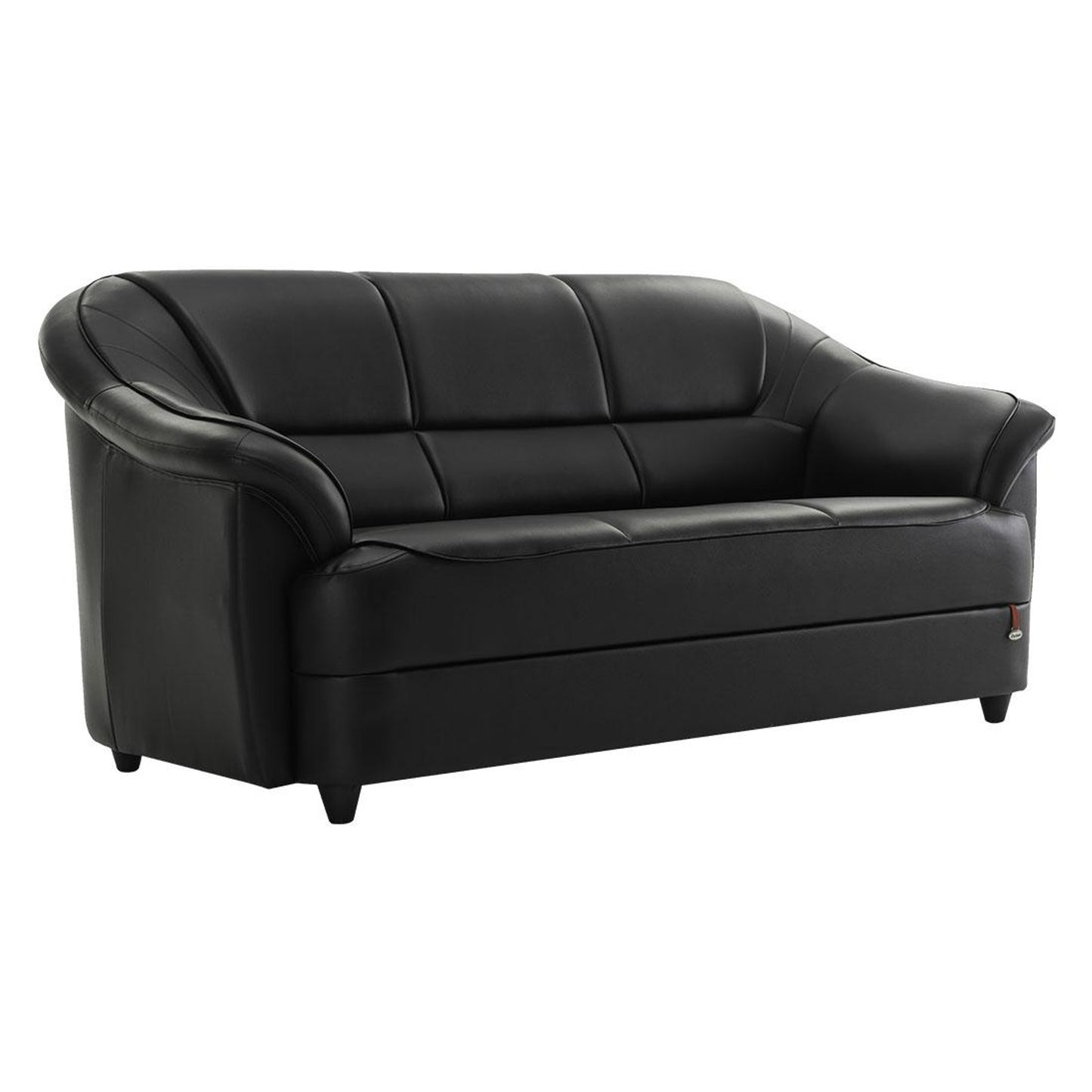 Berry Leatherette 3 Seater Sofa