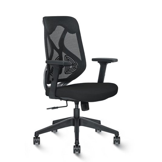 Workstation Chair - Zen-M-B-Black-Grey-Lx